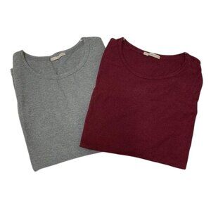 Active Basic Thermal Waffle Knit Long Sleeve Tops 2-Pack